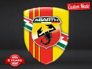 Fiat Abarth Étiquette Auto-Adhésive Design Max Stylé Résistant